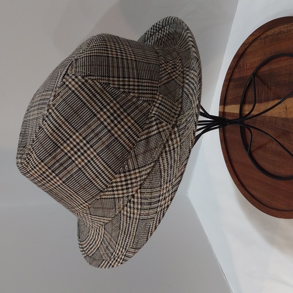 San Diego Hat Co. Mens Plaid Fedora Hat Browns Cream Colors